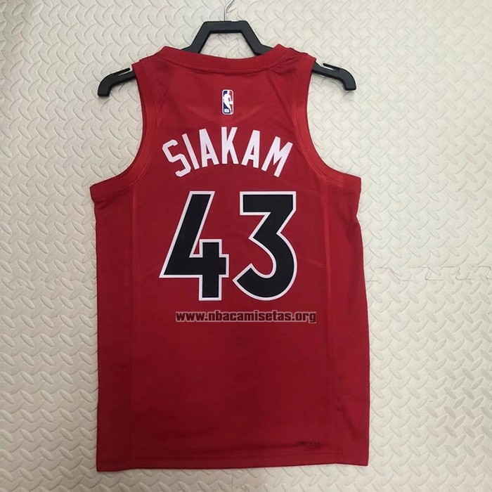 Camiseta Toronto Raptors Pascal Siakam NO 43 Icon 2022-23 Rojo